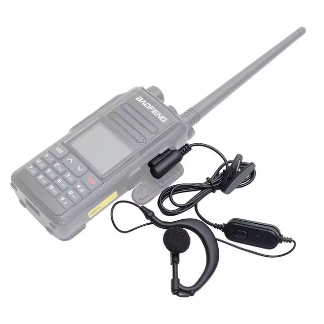 Custom Intercom Single Ear Hook Earphone Walkie Talkie Accessories Adjustable Earhook Two Way Radio with PTT Monitoring Earpiece