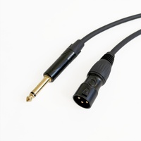 Câble de microphone mono TS Jack XLR mâle 6,35 mm pour amplificateur de guitare, haut-parleur, microphone sans fil