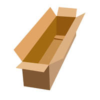 Gewöhnlicher Blanko-Einzelwand-Wellpappen-Transportverpackungskarton mit Prägung, UV-Beschichtung, Abbaubar, Anpassbar, Langer Karton