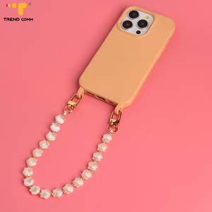 <span class=keywords><strong>Chaîne</strong></span> de <span class=keywords><strong>coque</strong></span> de sangle de <span class=keywords><strong>téléphone</strong></span> portable personnalisable bricolage à la main de luxe avec conception à double clips et perles en matériau TPU - Product Image 4