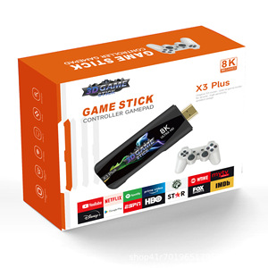 Las consolas de videojuegos X3 Plus más nuevas 64GB 4K HD X2 PLUS Game Stick Lite con Gamepad incorporado 30000 juegos para PS1/SFC/FC - Product Image 1