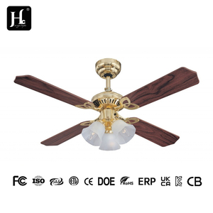 Ventilateur de plafond LED décoratif à pales en bois, 5 vitesses, pour marché africain, très demandé - Product Image 4