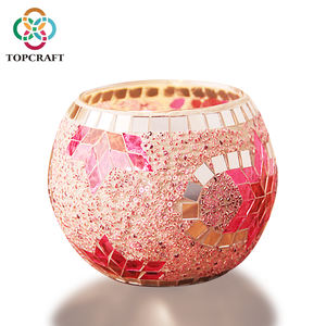 ديكور ديوالي بيع بالجملة شموع فسيفساء ملونة شموع زجاجية رخيصة لحفلات الزفاف والديكور المنزلي - Product Image 2