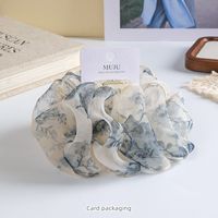 MUJU D246 Pinces à cheveux en plastique géantes de 13 cm, en tissu mousseline, 29g, pour usage quotidien, logo personnalisé, carte avec code-barres, prêtes à la vente au détail
