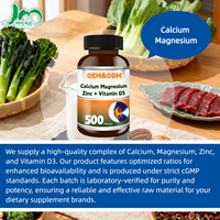 Gélules molles de calcium, magnésium, zinc et vitamine D3 - Formule de citrate de calcium (dosage personnalisé/fourniture en vrac)