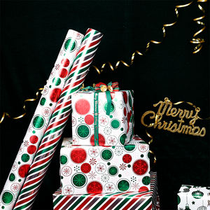 Wholesale Custom Gift <b>Wrapping</b> <b>Paper</b> Metallic <b>Paper</b> 43*300 cm <b>Christmas</b> <b>Wrapping</b> <b>Paper</b> Packaging - Product Image 3