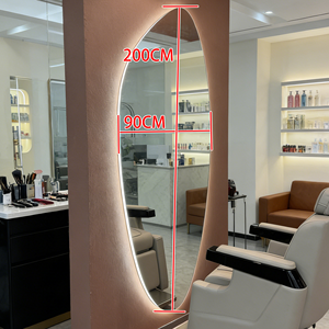 XFMC Muebles de Salón al por Mayor Espejo de Lujo para Salón <span class=keywords><strong>Grande</strong></span> con LED Montado en Pared Espejo de Barbero de Longitud Popular para <span class=keywords><strong>Barber</strong></span>ía - Product Image 5