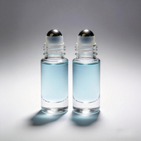 Bouteilles en verre pour parfum et huile parfumée avec bille roulante en acier inoxydable, diverses spécifications, dégradé, 5 ml, 8 ml, emballage cosmétique