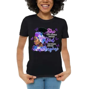 2024 grosir kustom hitam wanita melanin Ratu afro perempuan layar dicetak plassol DTF transfer panas stiker untuk t-shirt