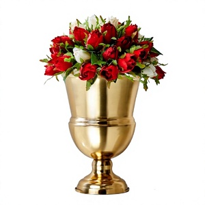 Decorative Brass Tabletop <b>Vase</b> <b>Gold</b> Finished Traditional Design High Quality Wedding Decor Flower <b>Vase</b> for Home Living Area - Product Image 3