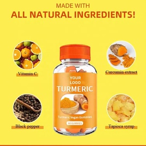 Vente en gros de gommes au curcuma naturelles de qualité supérieure, personnalisées, 60 unités, pour soutenir le système immunitaire et la santé des articulations - Product Image 4