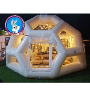 Tente <span class=keywords><strong>igloo</strong></span> transparente <span class=keywords><strong>gonflable</strong></span> en forme de football de Shanghai pour le camping en plein air - Product Image 1