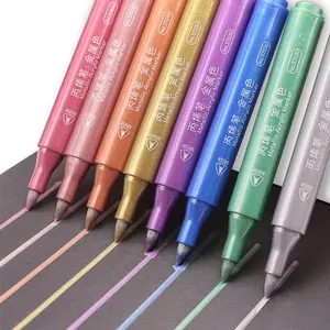 Готовые к отправке металлические цветные чернильные кисти маркеры ручки очень золотистые красивые прочные обложки под заказ бренда для художественной живописи