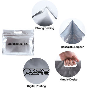 Tas kemasan kaus cetak kustom 4 warna kantung plastik kaus bahu wanita dengan pegangan - Product Image 6