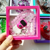 Regalos Musulmanes para Ramadán, 99 Cuentas de Vidrio para Oración, Contador de Dedos con Caja, Rosario Tasbih Islámico, Regalos para Bodas y Festividades
