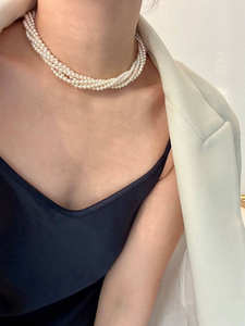 Collar de perlas blancas australianas en espiral, multicapa, trenzado, nueva cadena para el cuello 2025 - Product Image 5
