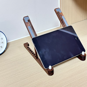 Support pour <span class=keywords><strong>tablette</strong></span> portable pliable et portable, étagère en bois massif pour dissipateur thermique surélevé - Product Image 4