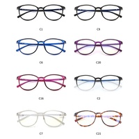 Gafas de Computadora con Protección Anti Luz Azul Tr90, Gafas Redondas para Bloquear la Luz Azul del Teléfono Móvil, Protección para Miopía
