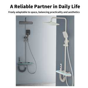 Yite Áp Lực Cao Lượng Mưa Hệ Thống Vòi Hoa Sen Mềm Máy Bay Phản Lực Massage 4 Chế Độ Tĩnh Nhiệt Rắn Brass Gốm Van Lõi Tường Gắn Kết - Product Image 4