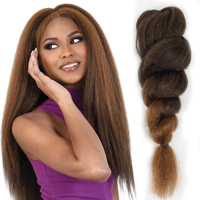 Vente en Gros Extensions de Cheveux au Crochet Kinky Raides 26 Pouces Effet Cheveux Humains Afro pour le Crochet