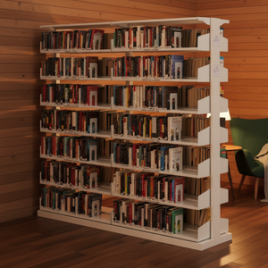 Meubles d'école de design moderne, équipement de bibliothèque, bibliothèques métalliques, bibliothèque en acier, étagère à livres avec 7 niveaux - Product Image 2