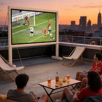 Nouvellement Design Wupro 250 pouces grand écran de projecteur de film en plein air 4K 16:9 PVC souple blanc mat CLR écran de Projection gonflable