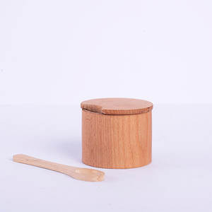 Botellas de Almacenamiento Grandes de Primera Calidad al por Mayor con Cuchara, Tarro de Especias de 10 cm con Tapa de Madera - Product Image 2
