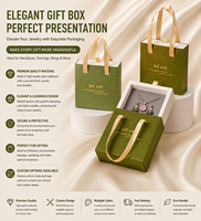 Caja de Regalo Deslizante de Cartón para Joyería, con Logotipo Personalizado, para Aretes, Pulseras y Anillos