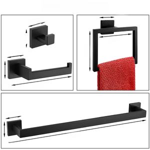 Porte-serviettes double niveau moderne en acier inoxydable, ensemble d'accessoires de salle de bain au style contemporain, approvisionnement transfrontalier - Product Image 2