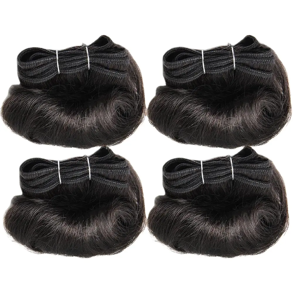 Brazilian hair Wave Bundles 6-8inches 100% virgin human hair afro b 4pcs hair weave short Body Wave best selling in Africa