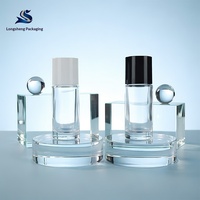 Flacons vides en verre transparent de 50 ml, imprimés sérigraphiés, pour huiles essentielles, parfums et échantillons cosmétiques, avec bouchon à bille, vente en gros