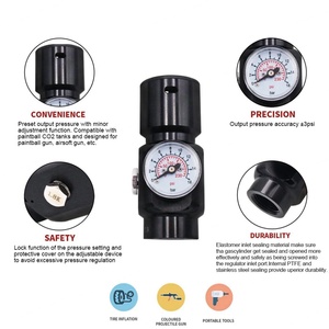 Regulador de CO2 HPA Mini SFR con entrada G1/2-14 de refresco súper rápido, salida de 1500 PSI y 0-130 PSI para herramientas neumáticas y amoladoras - Product Image 5