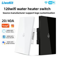 Interrupteur WiFi US pour chauffe-eau et climatisation, haute puissance 20A/40A, panneau tactile Graffiti IP20 240V