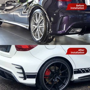 Kit d'autocollants de pare-chocs arrière pour Mercedes Classe A W176 A200 A260 (2013-2018) – Lame d'air en ABS finition brillante – Vente transfrontalière - Product Image 3