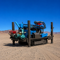 Machine de forage de puits d'eau avec moteur diesel, profondeur de forage de 300 m, équipement de forage de puits d'eau avec pompe à boue