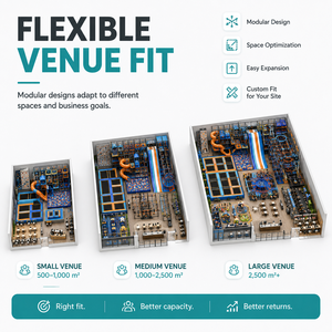 Solution clé en main d'équipements de parc sportif intérieur, trampoline et aire de jeux d'aventure pour les projets de divertissement en centres de loisirs familiaux (FEC) et centres commerciaux - Product Image 3