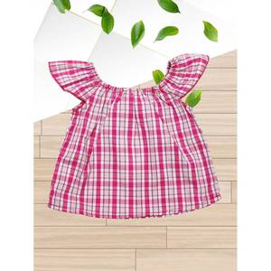 Conjunto de Blusa y Falda para Niña, Manga Corta, Plisado con Volantes, Poliéster y Algodón, 2 Piezas, Ropa de Boutique - Product Image 5
