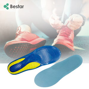 Semelles orthopédiques massantes en gel de silicone Bestar Sports avec soutien de la voûte plantaire, taille unique pour chaussures - Product Image 1