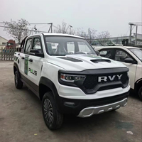 Pick-up électrique RVY, véhicule de passagers, autonomie de 200 km, charge rapide en 6 heures, options blanc/or/bleu, moteur 50 kW, batterie 30 kWh