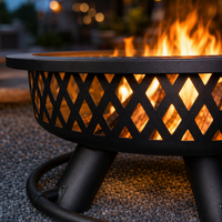 Barbecue d'extérieur rustique en fer sans fumée, 47 pouces, pour brûler du charbon et du bois, par Natural Gifts