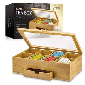 Household tea bag <b>storage</b> <b>box</b>, multi-functional <b>drawer</b>-type desktop <b>storage</b> <b>box</b>, coffee organizer, living room - Product Image 1