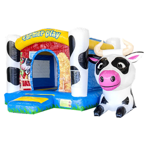Gorilla cow kids amusing Ricochet's single Home commercial inflatable jumping Castle - Product Image 1