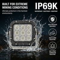 Lámpara de Trabajo LED Certificada de 90W 7200LM IP69K - Informe de Prueba de Impacto y Salinidad Disponible para Maquinaria Pesada