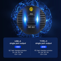 Chargeur de voiture/marine 12V 24V QC3.0 Type C PD avec port USB