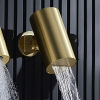 Pommeau de douche cascade pluie de luxe économie d'eau haute pression en acier inoxydable or pommeau de douche de salle de bain