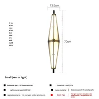 Lampe murale LED moderne et simple pour extérieur, étanche IP65, en acier inoxydable et polycarbonate, lumière blanche chaude douce 2700K, garantie 3 ans, pour balcon