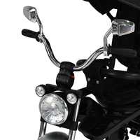 Tricycle bébé 4 en 1 avec grandes lumières, homologué CE, poussette-tricycle pliable pour enfants, vélo à pousser
