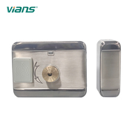 Serrure de jante électrique 12V tout-en-un à double cylindre, télécommande par carte/clé, languette 22mm, courant de fonctionnement 20mA pour