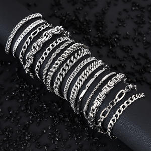 Dropshipping Shopify Stainless Steel <b>Cuban</b> <b>Link</b> <b>Bracelet</b> For <b>Men</b> Unisex Fade Resistant Washable Titanium Steel Chain - Product Image 3