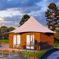 Tente d'extérieur étanche pour hôtel 5X6M Tente de luxe en toile pour safari glamping Maison Lodge de luxe Tentes